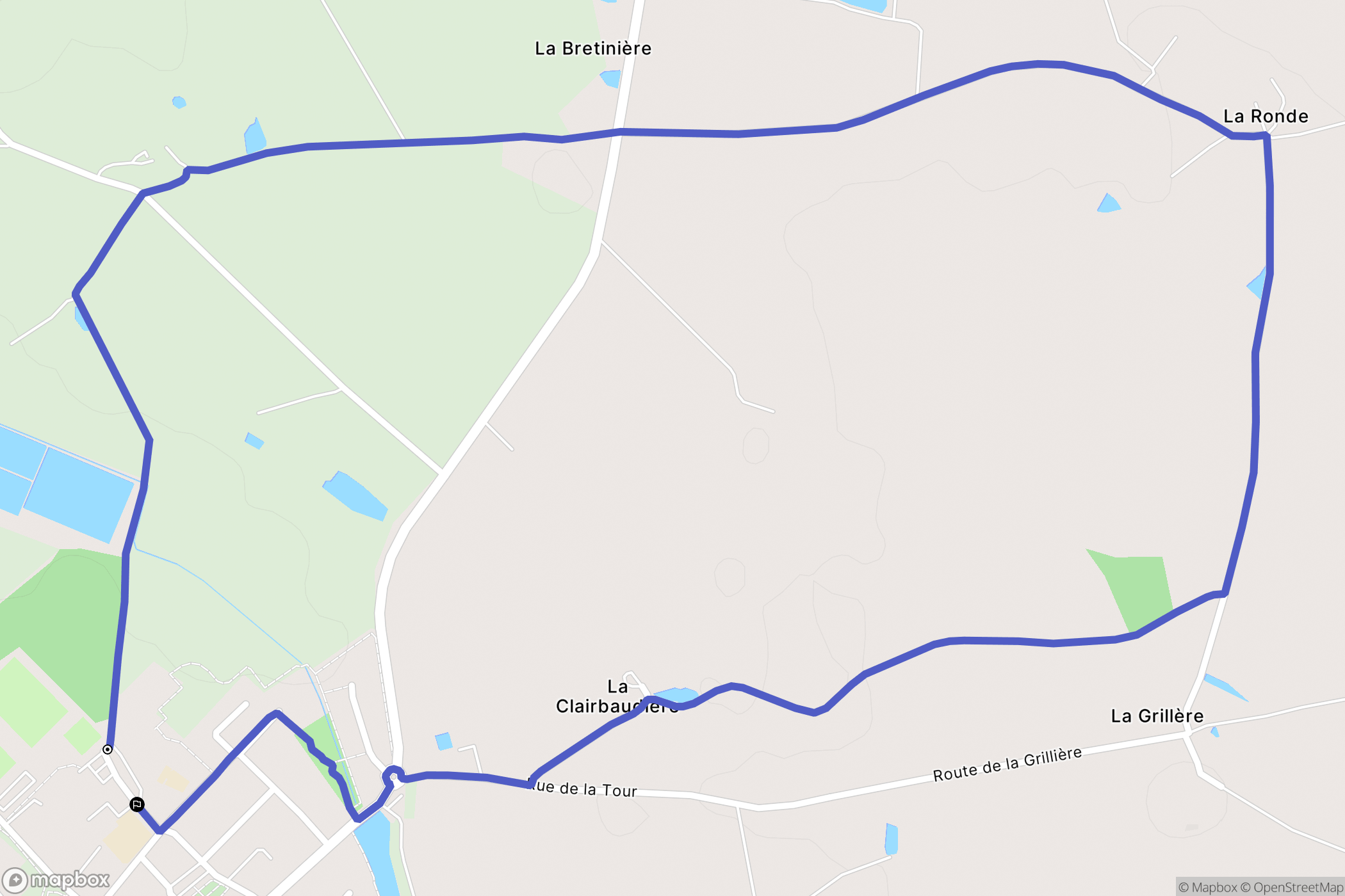 Montaigu-Vendée : carte du parcours de randonnée - France