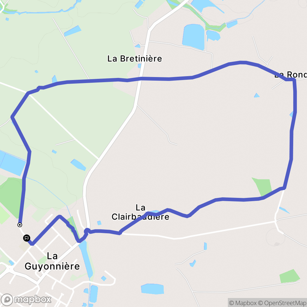 Montaigu-Vendée : carte du parcours de randonnée - France