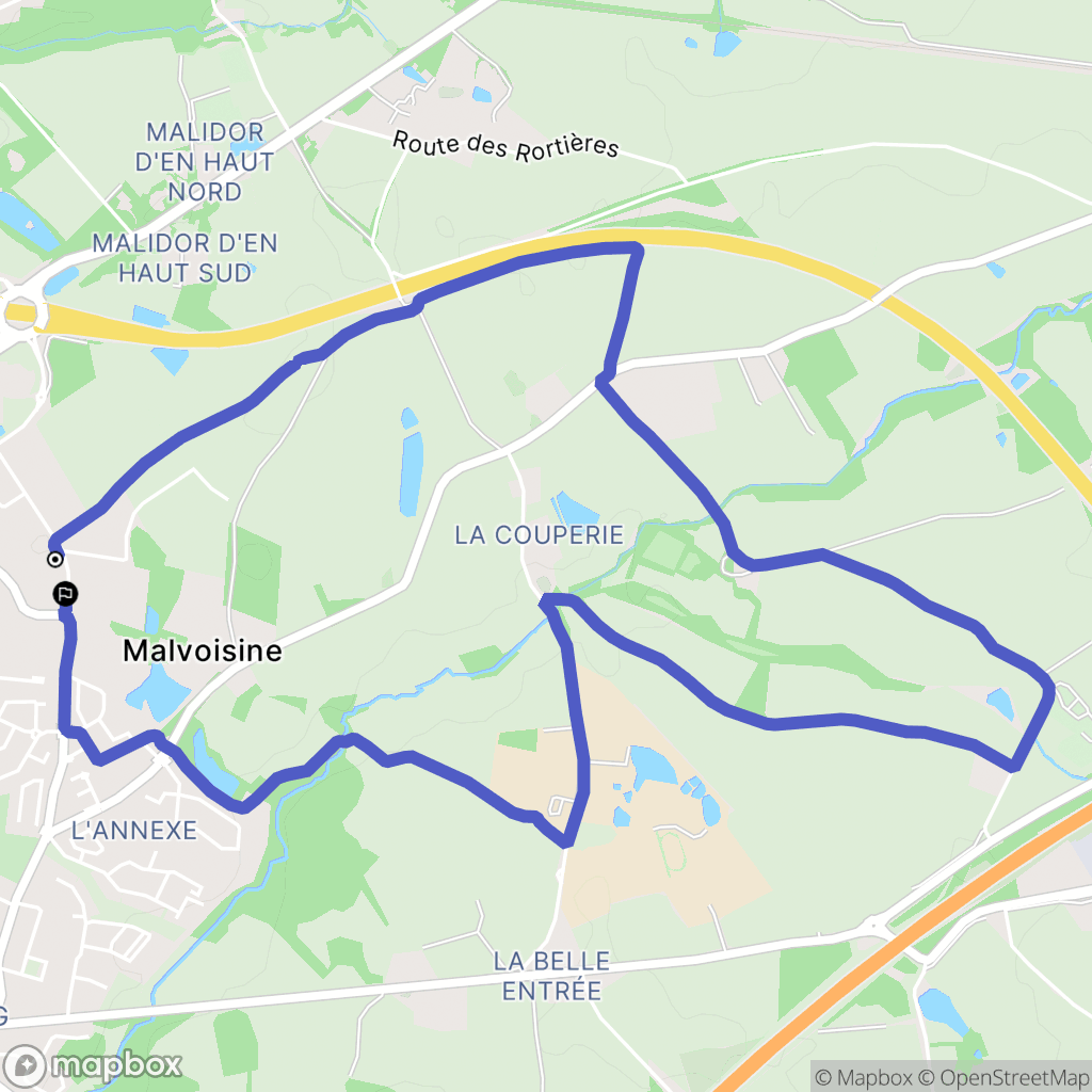 La Roche-sur-Yon : carte du parcours de randonnée - France