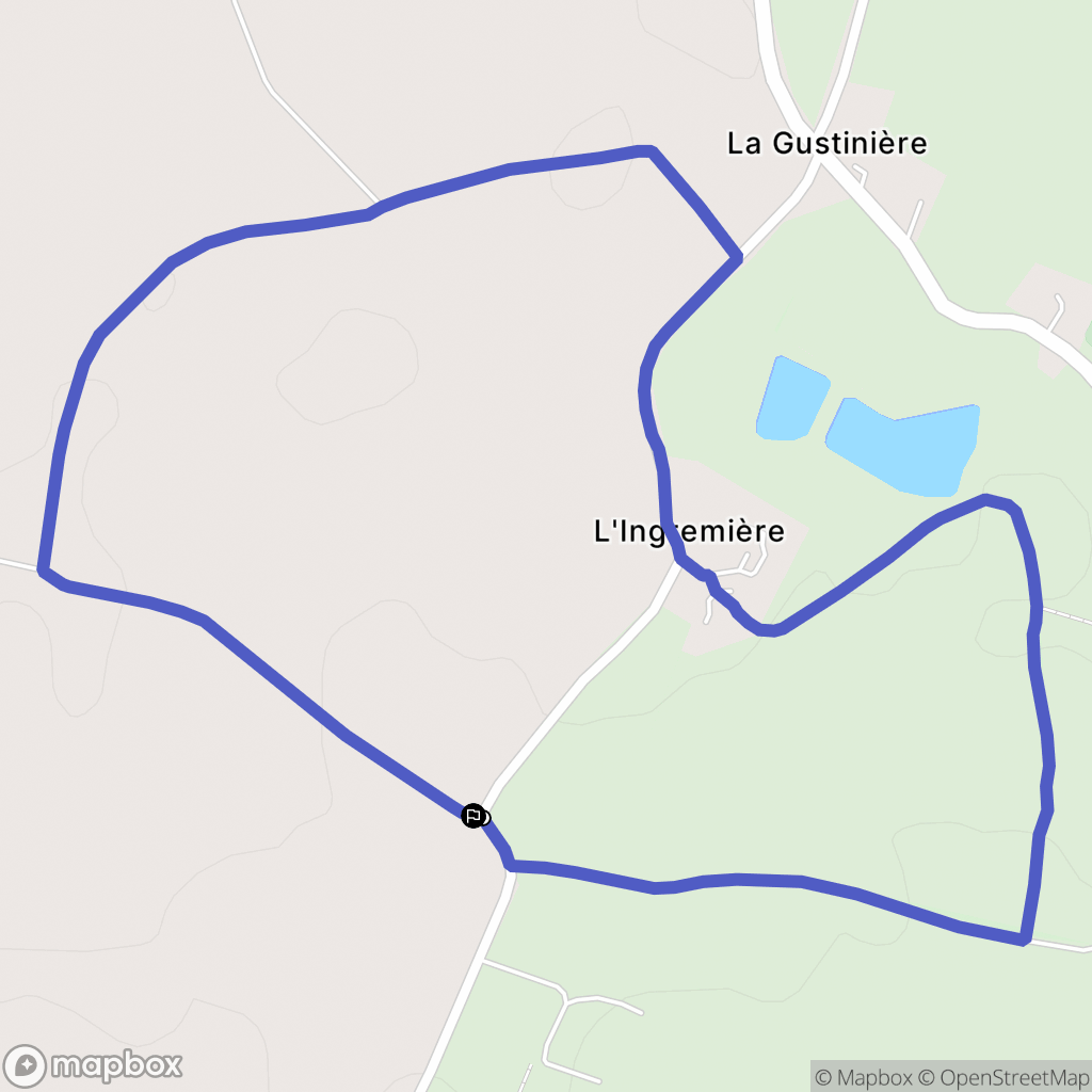 Aubigny-Les Clouzeaux : carte du parcours de randonnée - France