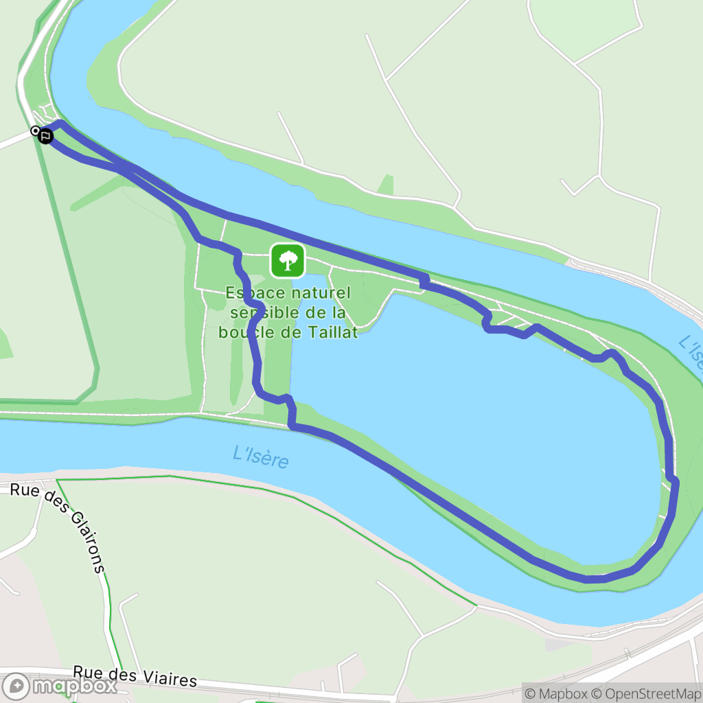 Meylan : carte du parcours de randonnée - France