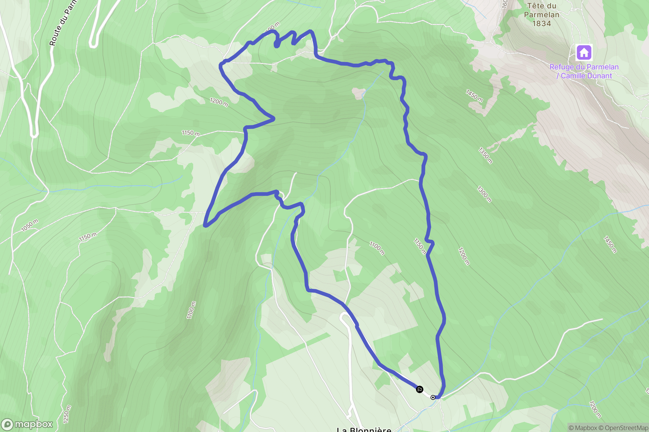 Dingy-Saint-Clair : carte du parcours de randonnée - France