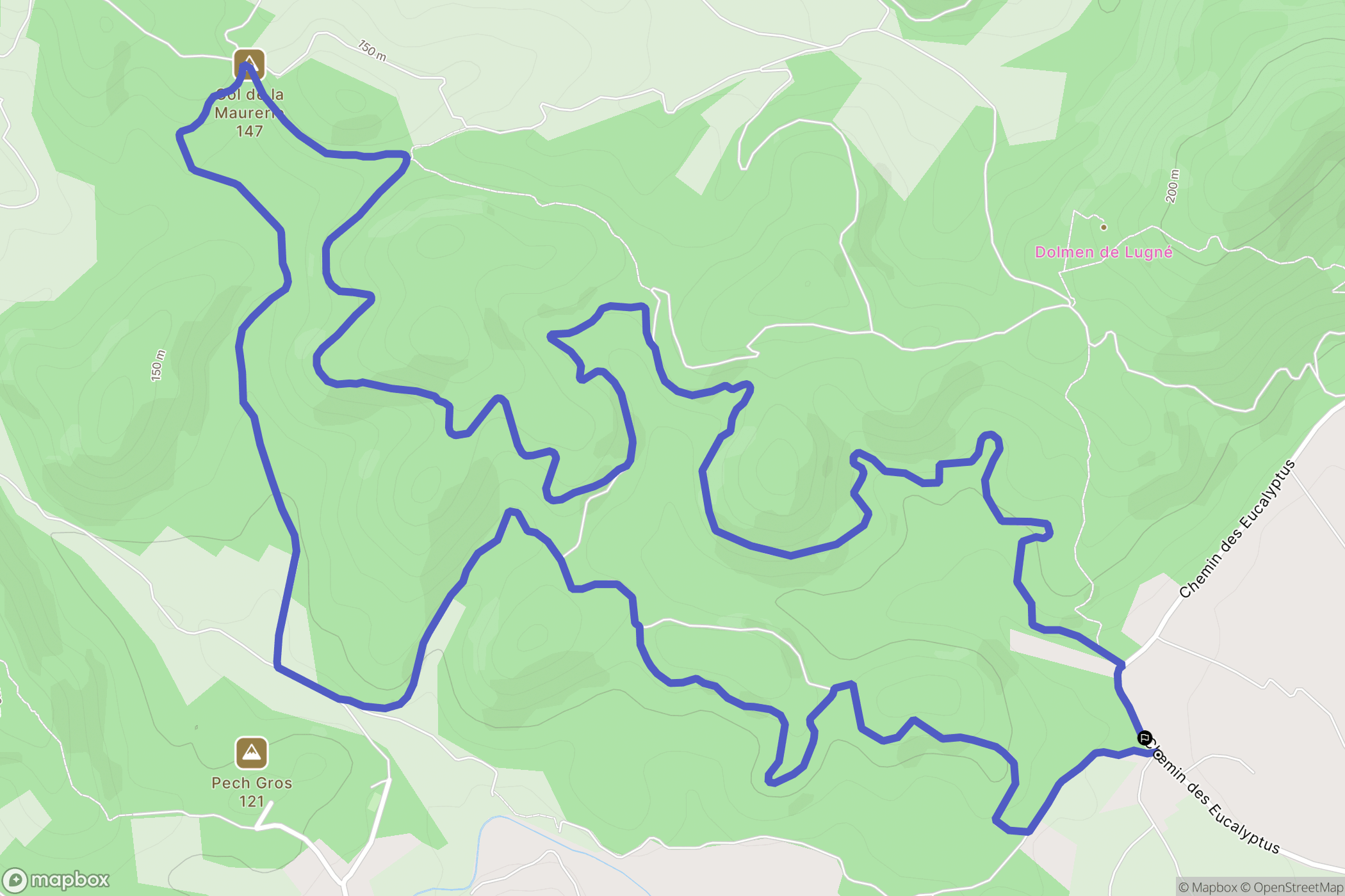 Cessenon-sur-Orb : carte du parcours de randonnée - France