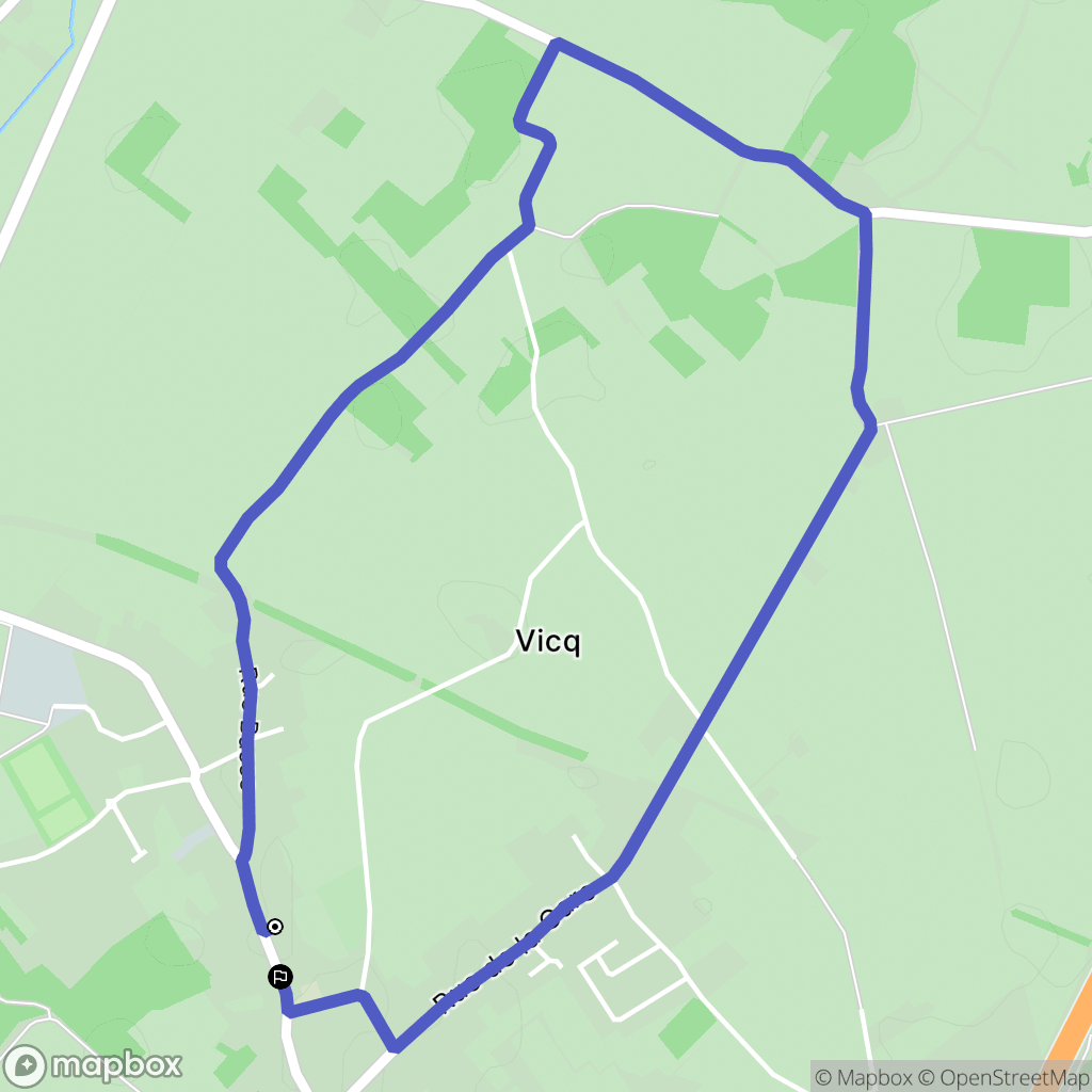 Vicq : carte du parcours de randonnée - France