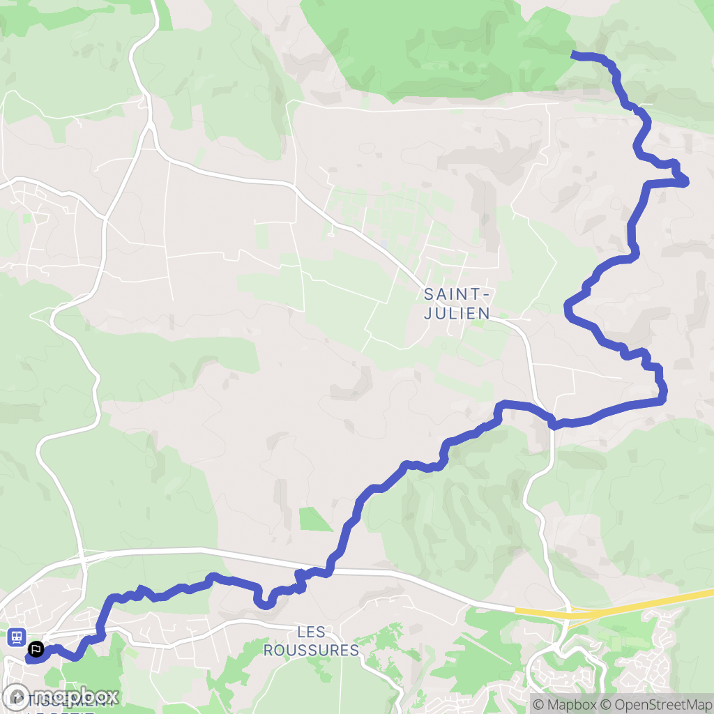 Martigues : carte du parcours de randonnée - France