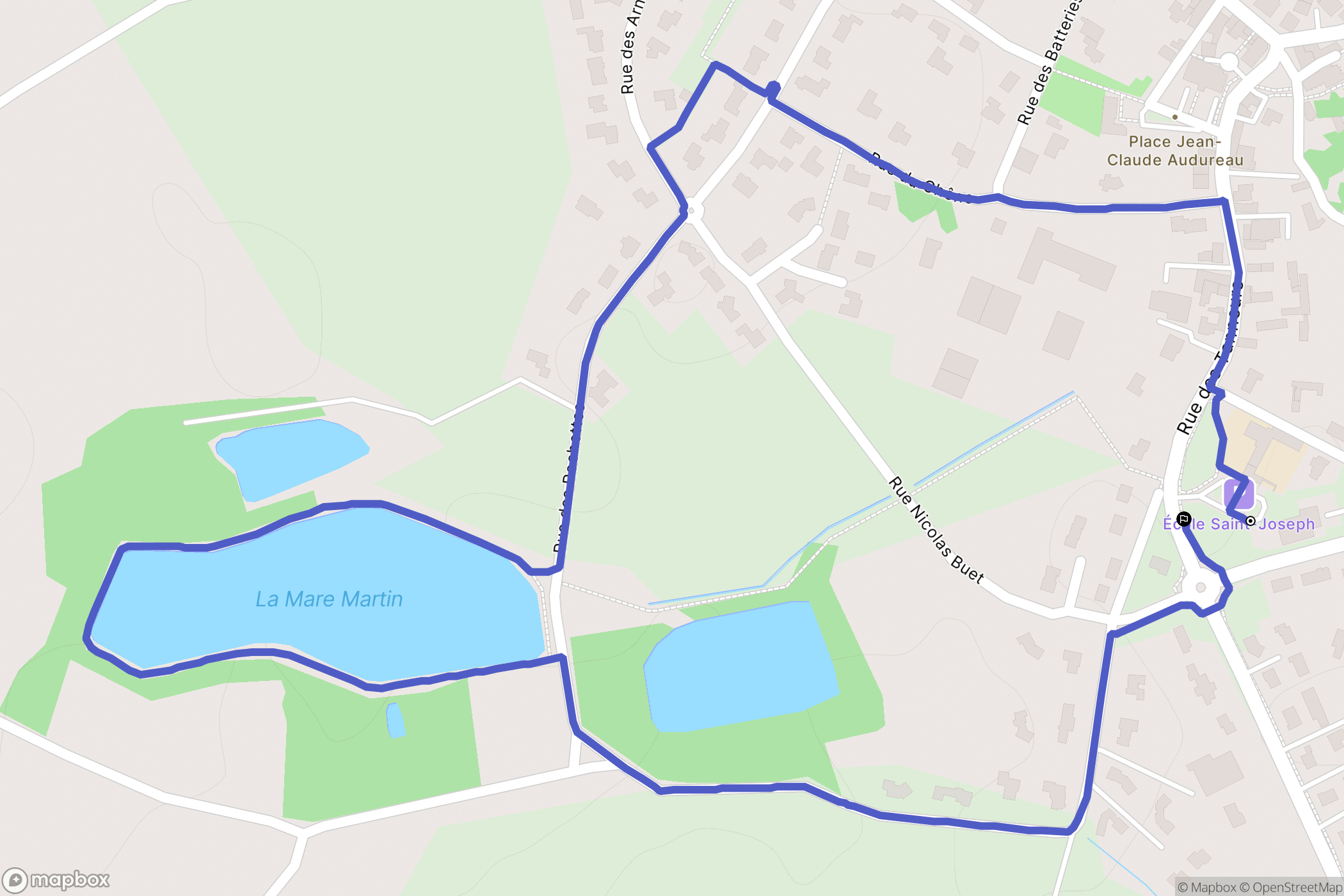 La Copechagnière : carte du parcours de randonnée - France