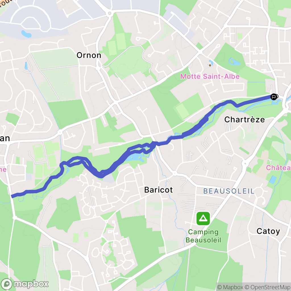 Gradignan : carte du parcours de randonnée - France
