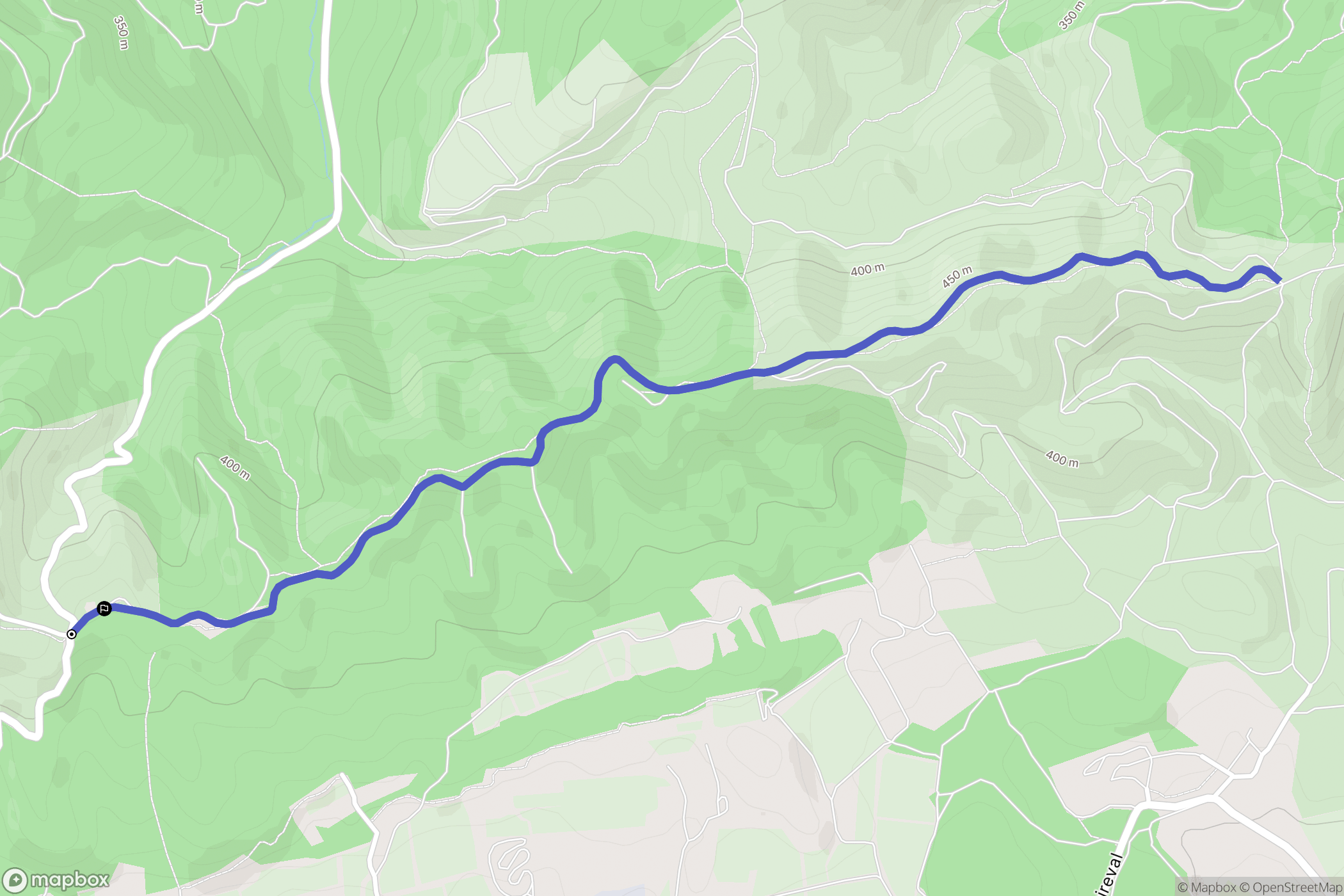 Lambesc : carte du parcours de randonnée - France