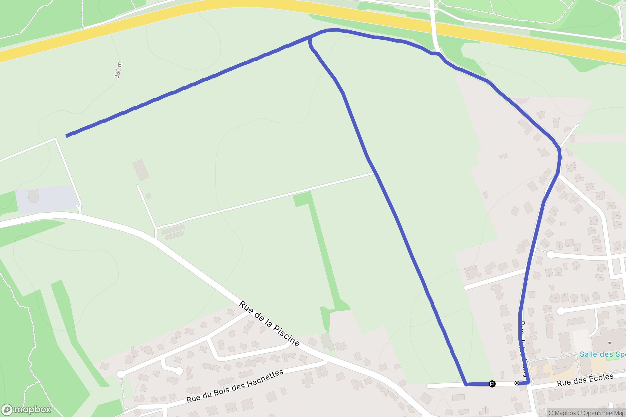 Mexy : carte du parcours de randonnée - France