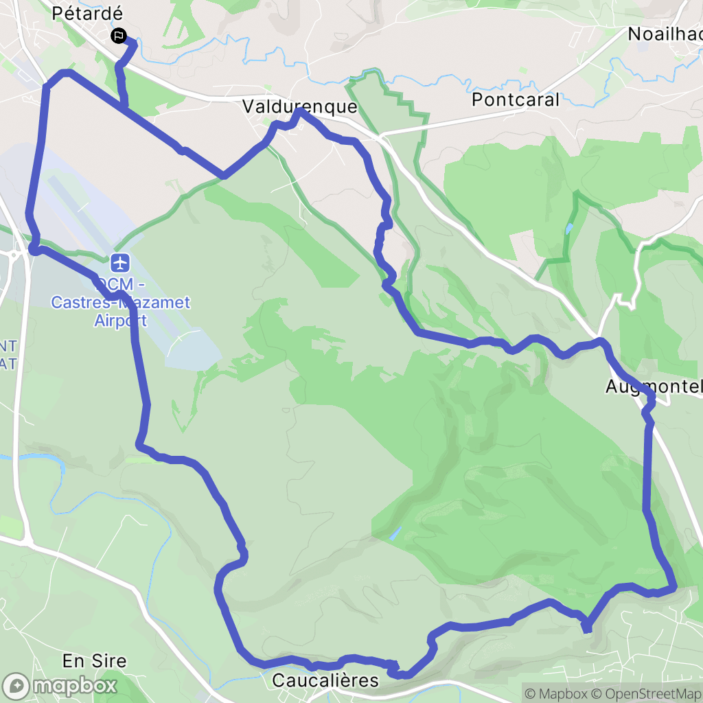 Lagarrigue : carte du parcours de randonnée - France