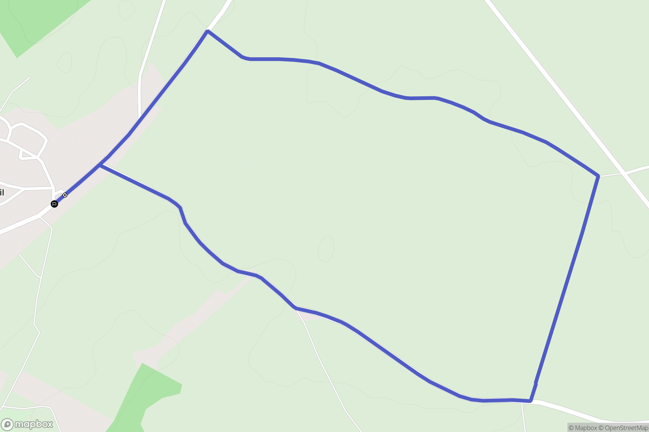 Berneuil : carte du parcours de randonnée - France
