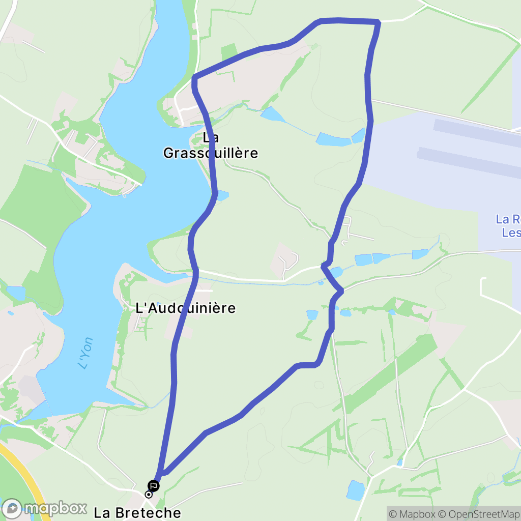 La Roche-sur-Yon : carte du parcours de randonnée - France