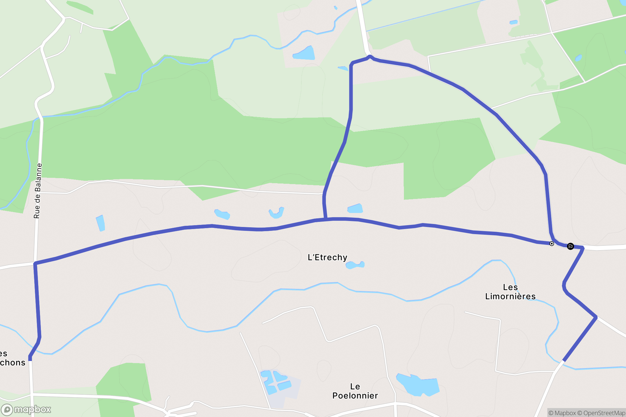 Selles-sur-Cher : carte du parcours de randonnée - France