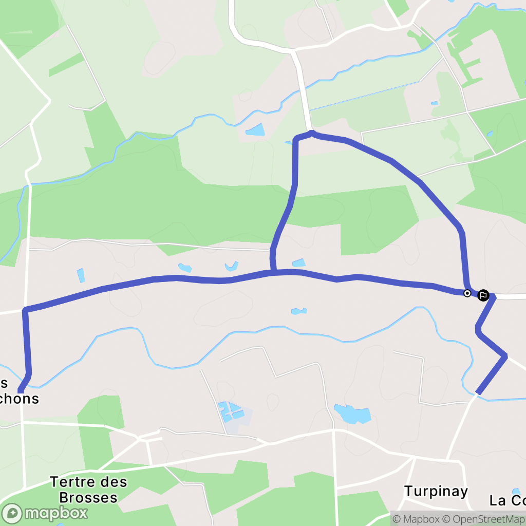 Selles-sur-Cher : carte du parcours de randonnée - France
