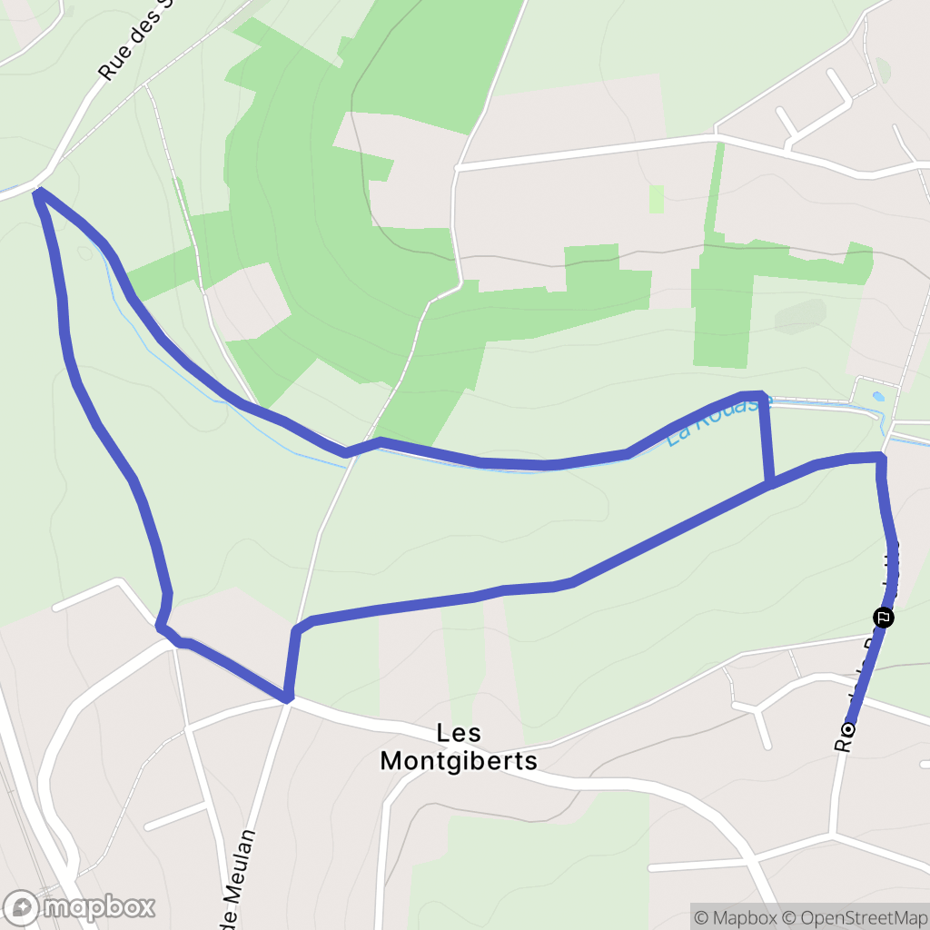 Bazemont : carte du parcours de randonnée - France