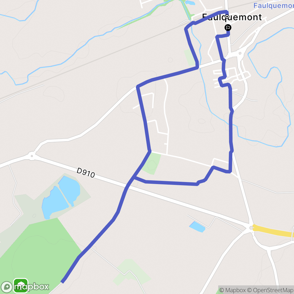 Faulquemont : carte du parcours de randonnée - France