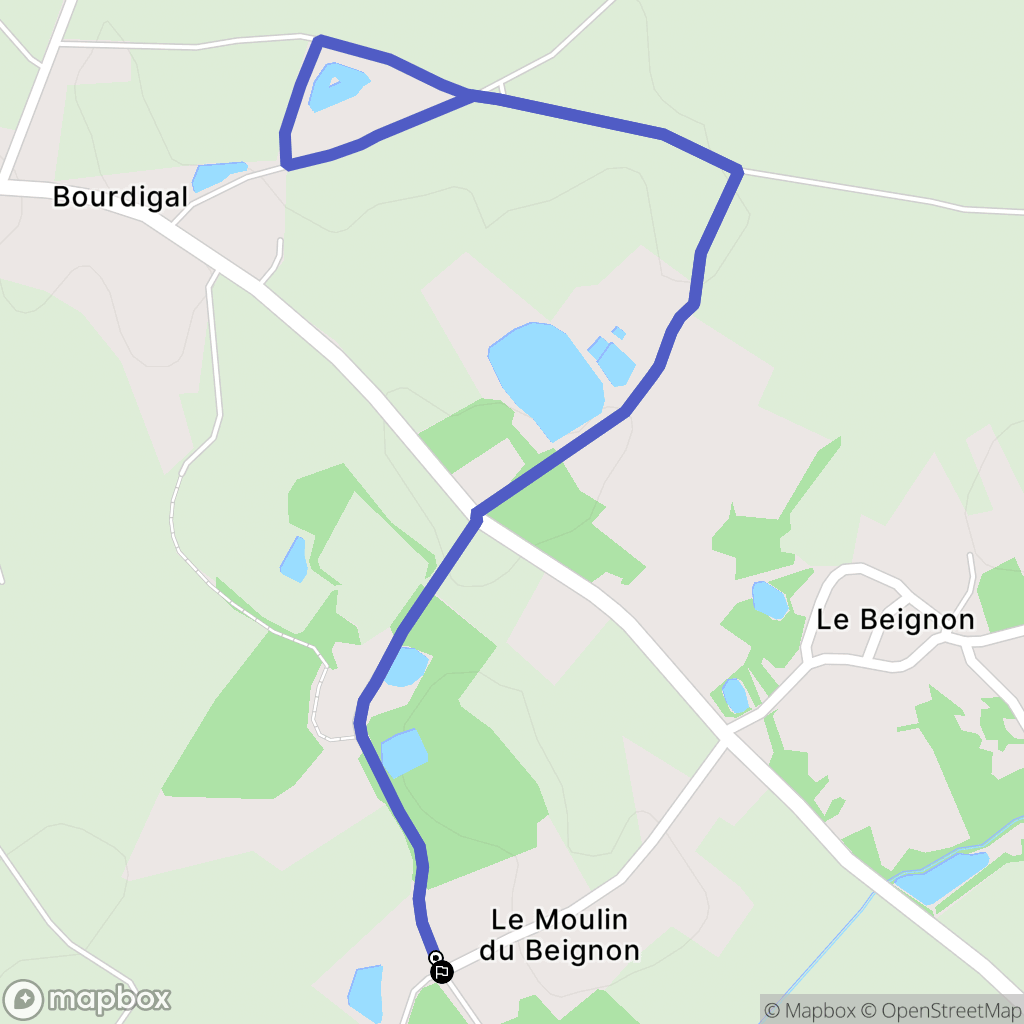 Sainte-Flaive-des-Loups : carte du parcours de randonnée - France