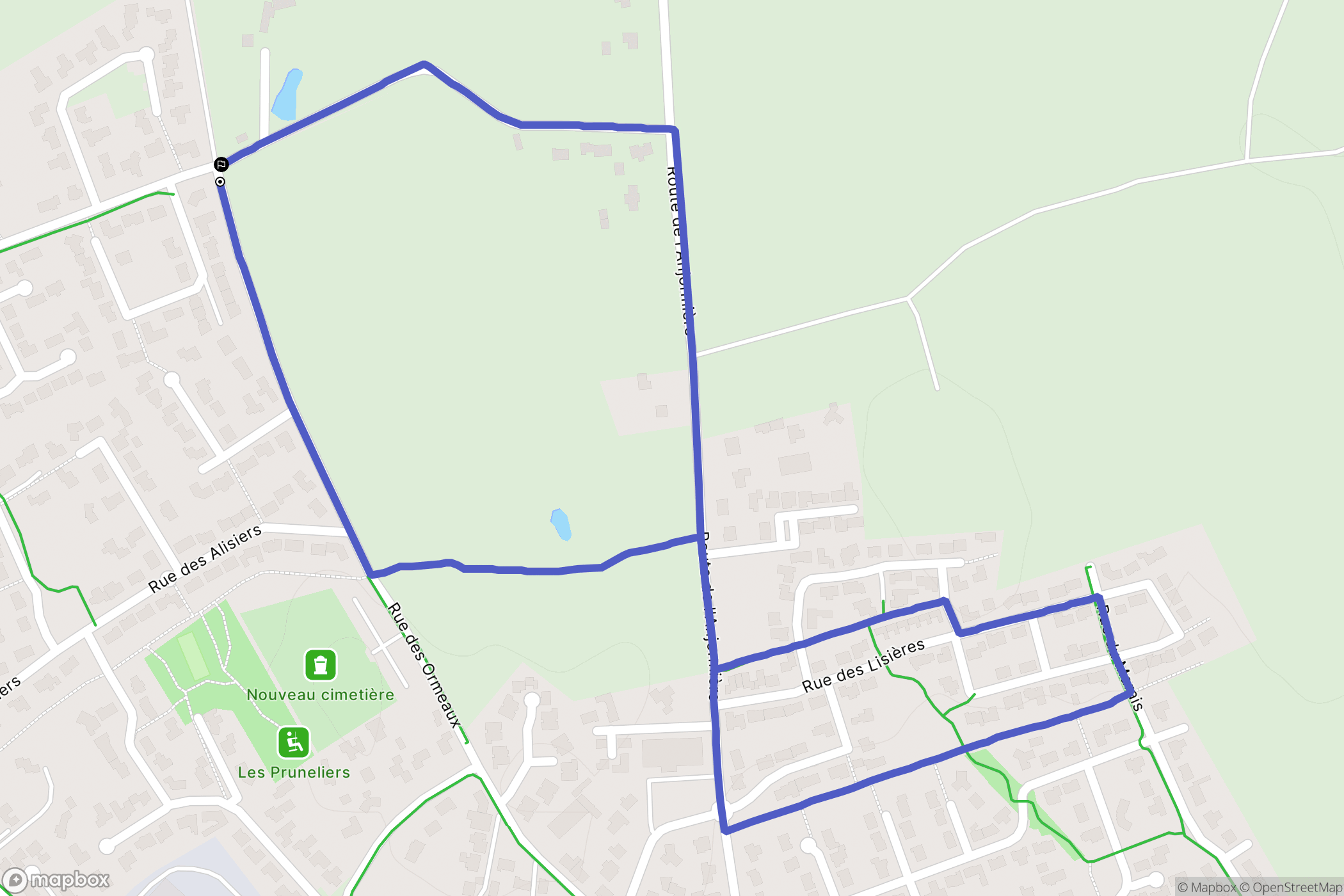Aizenay : carte du parcours de randonnée - France