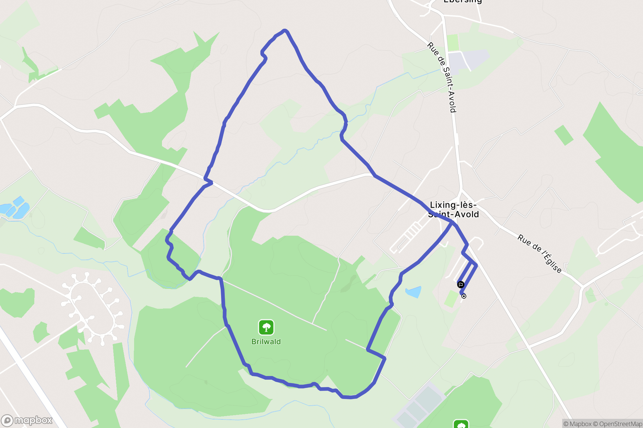 Lixing-lès-Saint-Avold : carte du parcours de randonnée - France