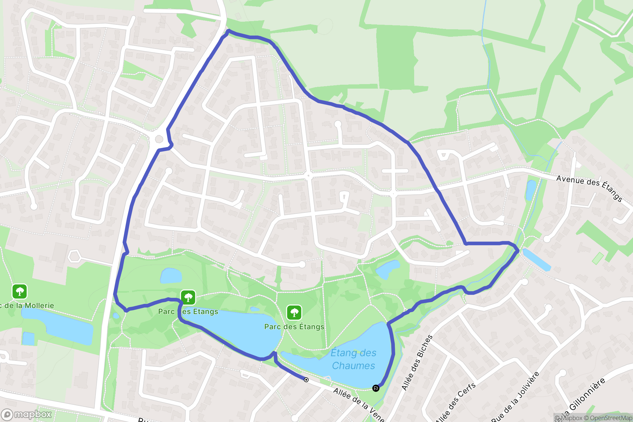 Mouilleron-le-Captif : carte du parcours de randonnée - France