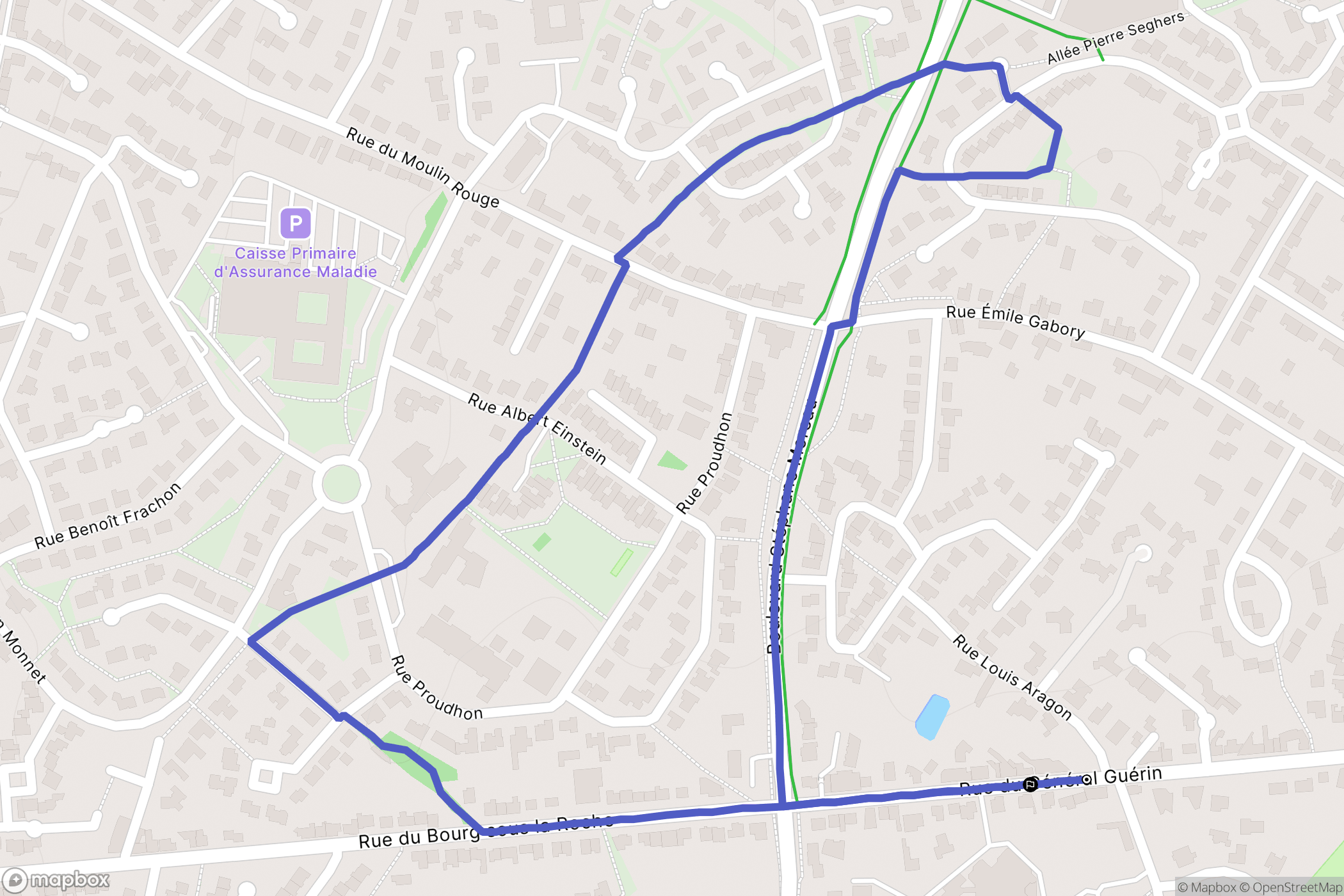 La Roche-sur-Yon : carte du parcours de randonnée - France