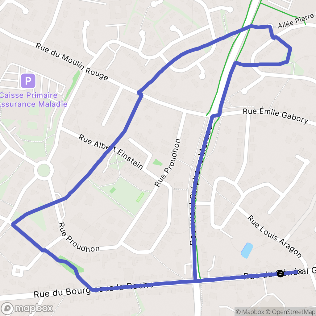 La Roche-sur-Yon : carte du parcours de randonnée - France