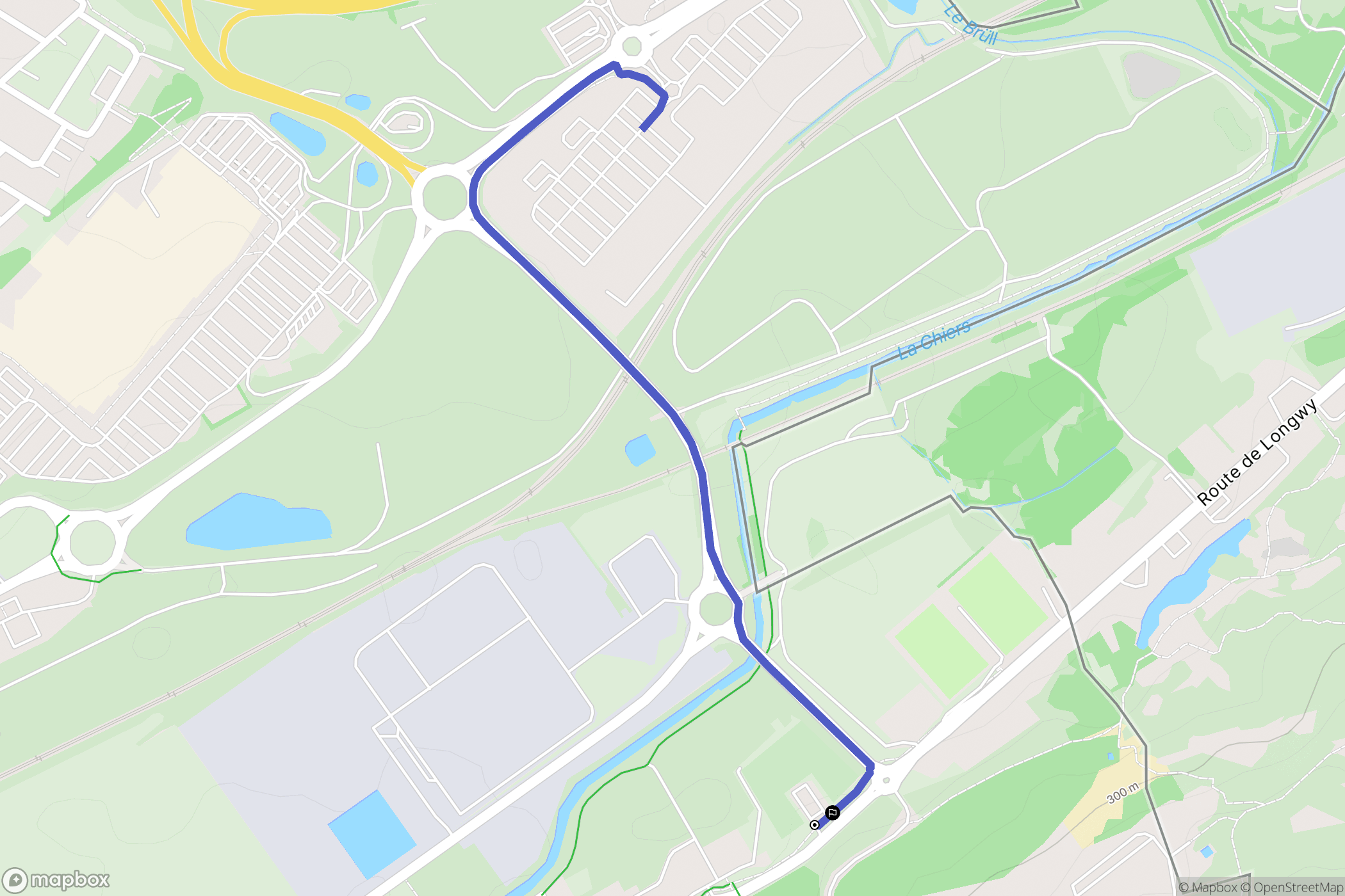 Longlaville : carte du parcours de randonnée - France