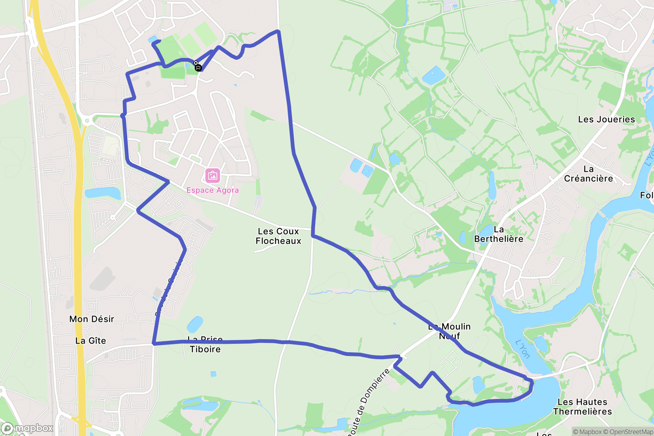 Le Poiré-sur-Vie : carte du parcours de randonnée - France