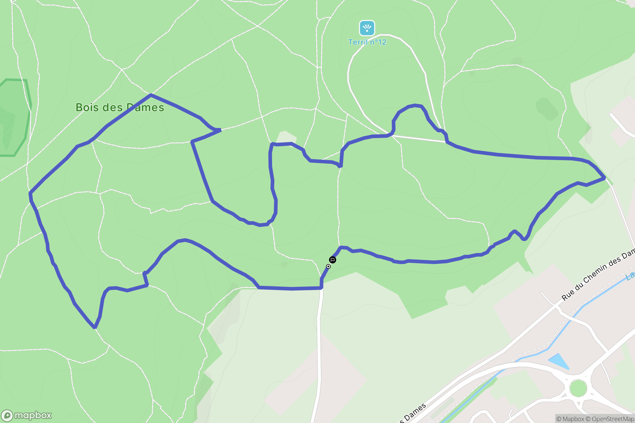 Bruay la Buissière : carte du parcours de randonnée - France