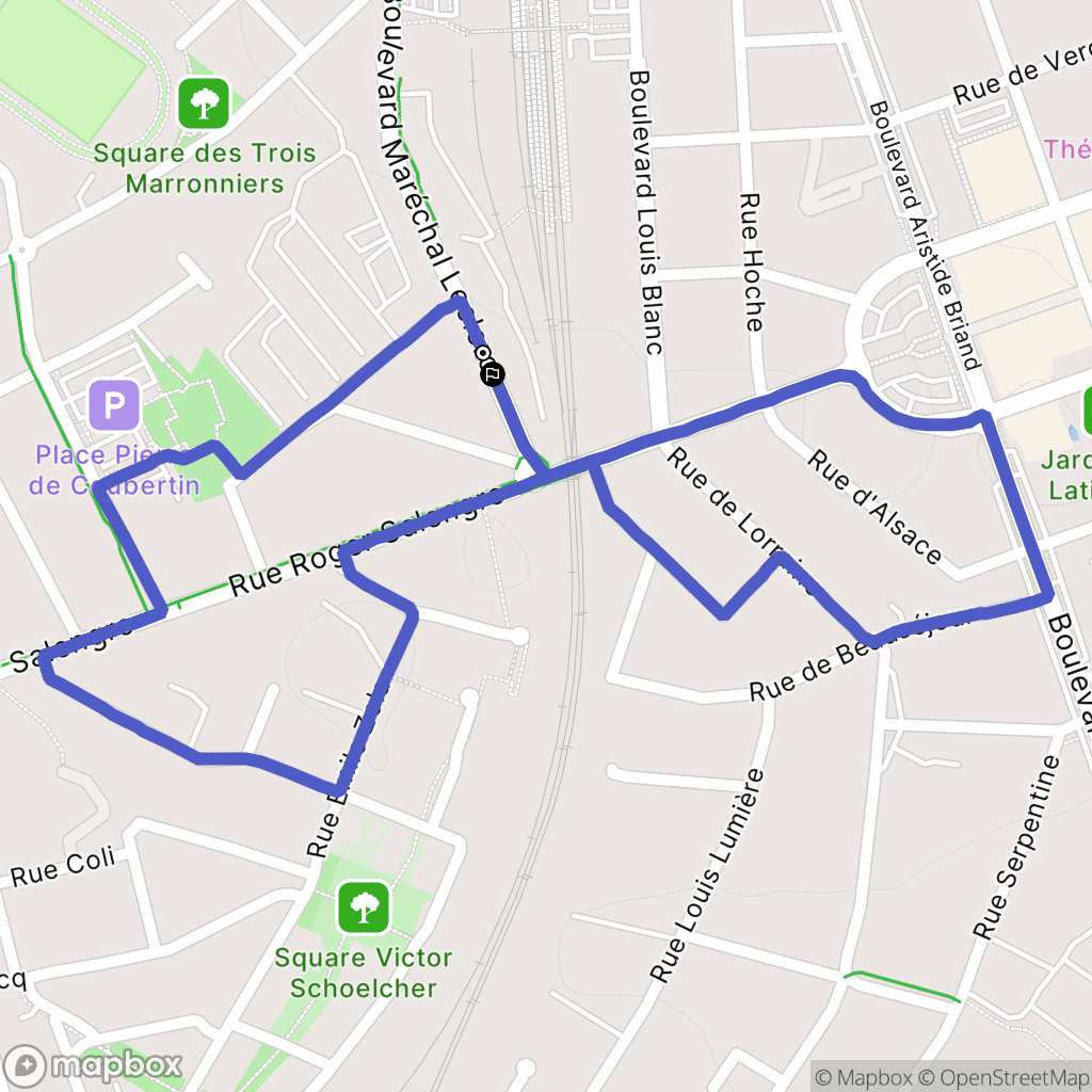 La Roche-sur-Yon : carte du parcours de randonnée - France