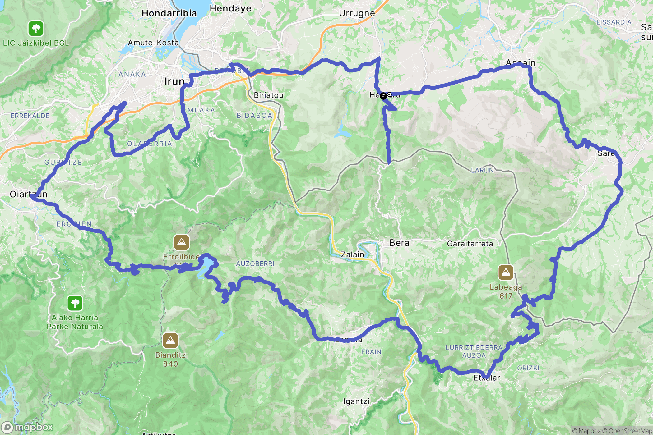 Urrugne: routekaart voor buitenactiviteiten - France