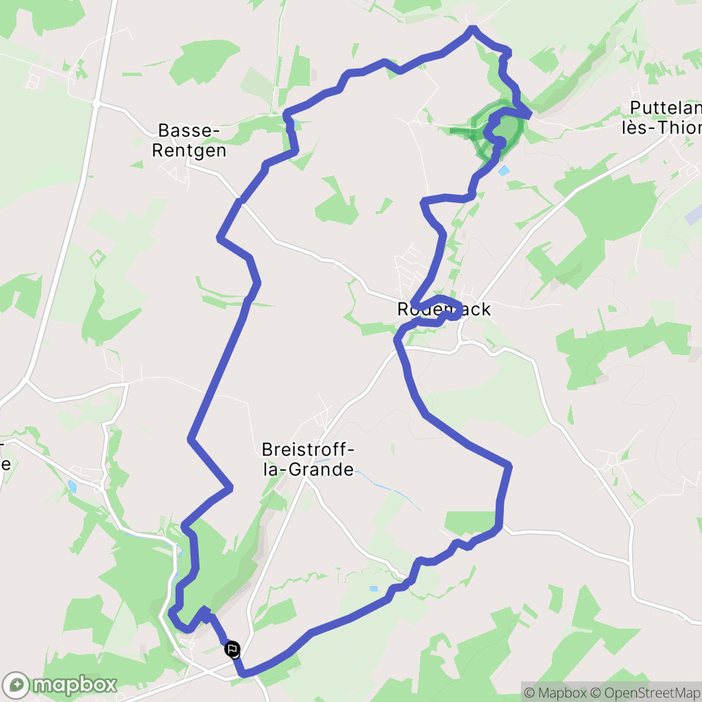 Boust : carte du parcours de randonnée - France