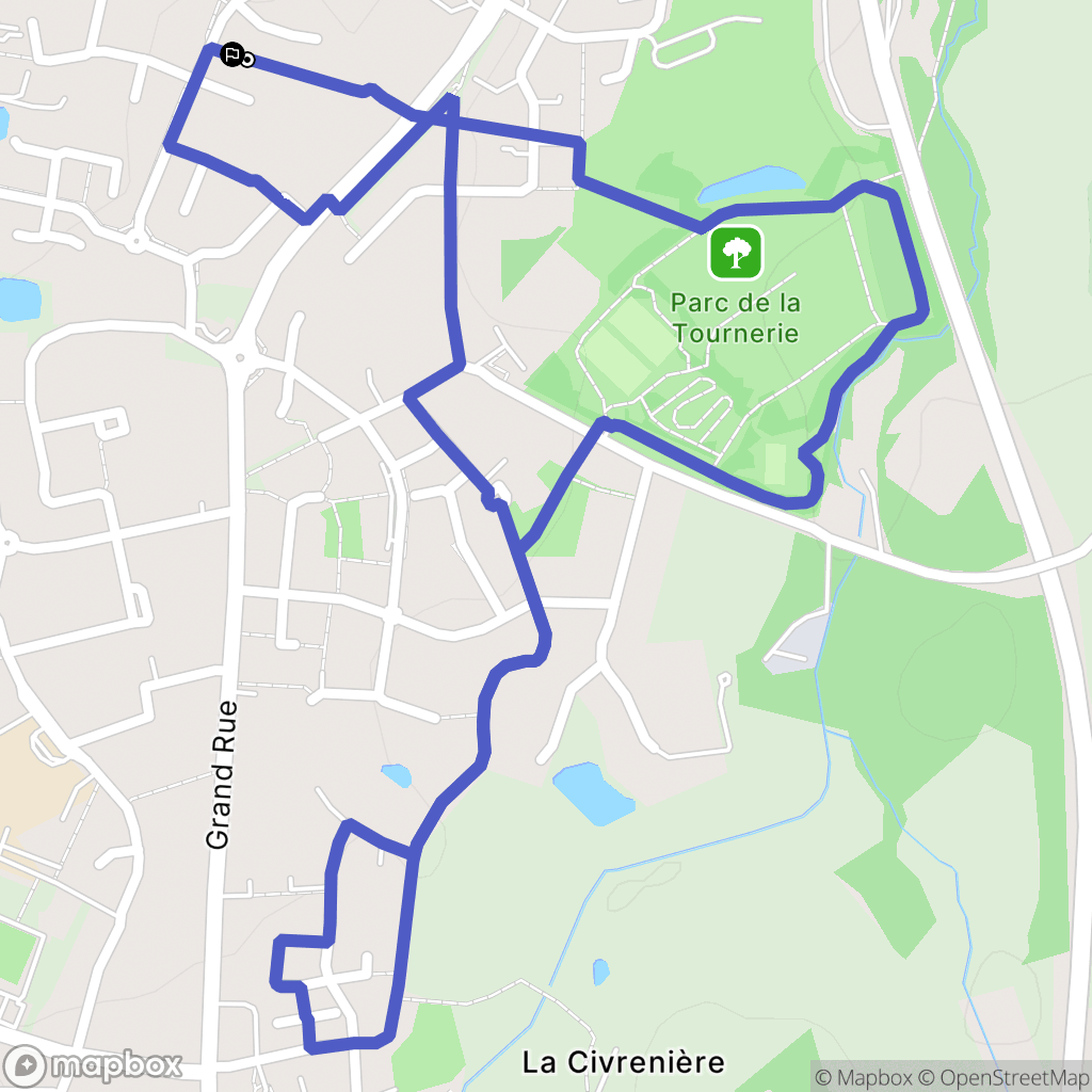 Aubigny-Les Clouzeaux : carte du parcours de randonnée - France