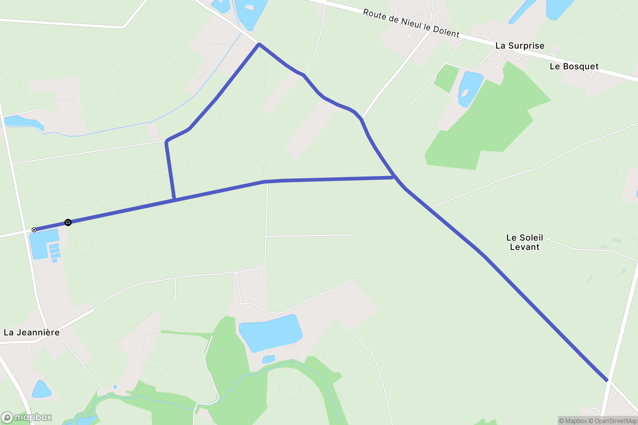 Nieul-le-Dolent : carte du parcours de randonnée - France