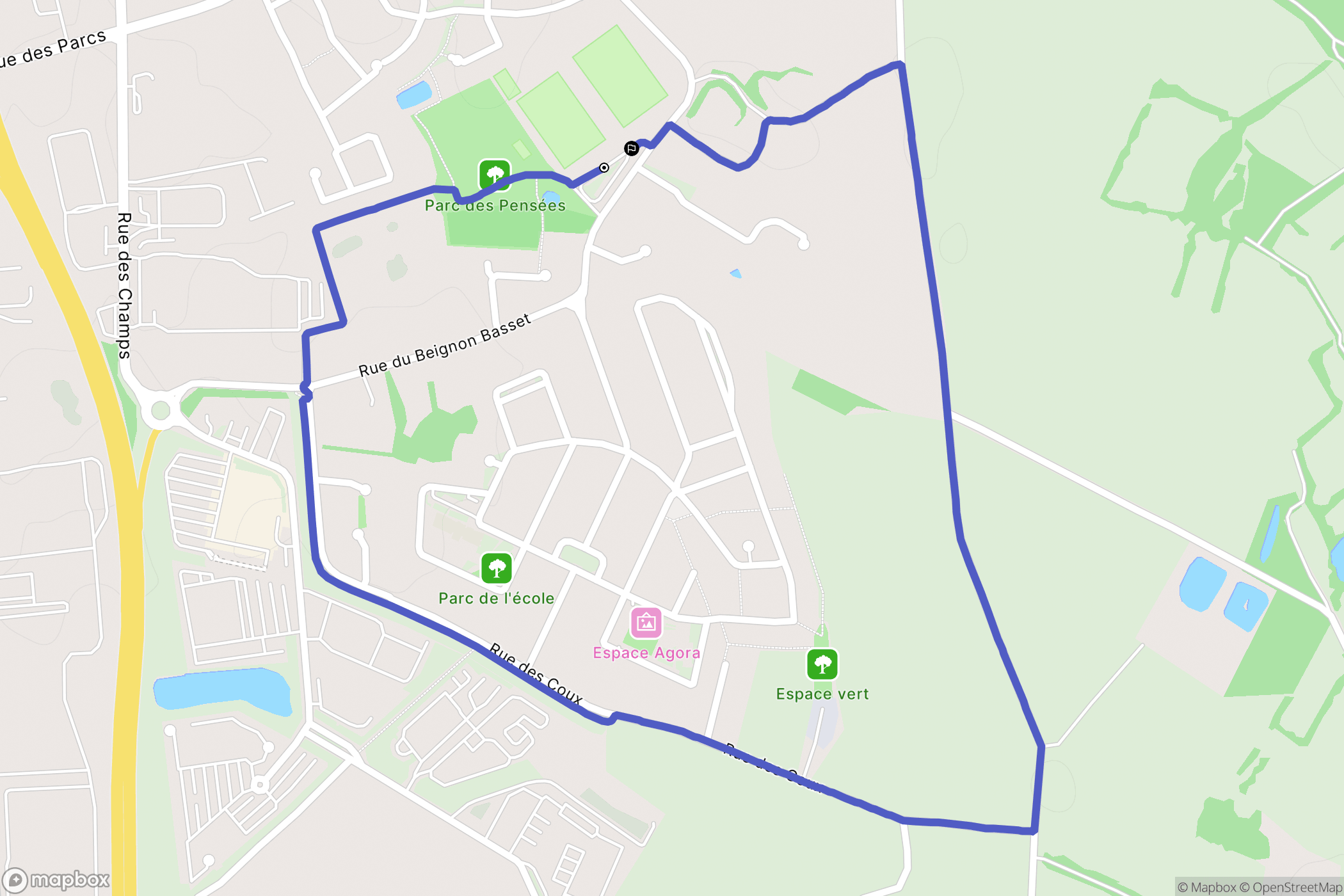 Le Poiré-sur-Vie : carte du parcours de randonnée - France