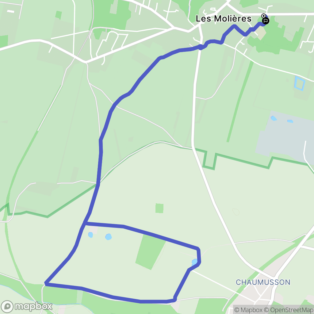 Les Molières : carte du parcours de randonnée - France