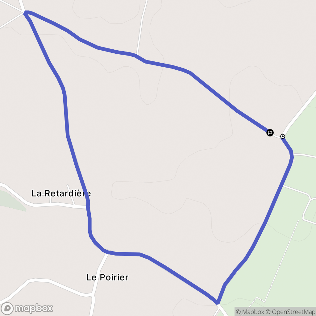 Aubigny-Les Clouzeaux : carte du parcours de randonnée - France
