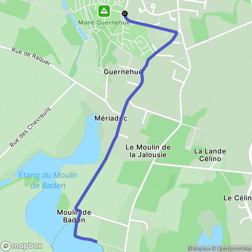 Baden : carte du parcours de randonnée - France