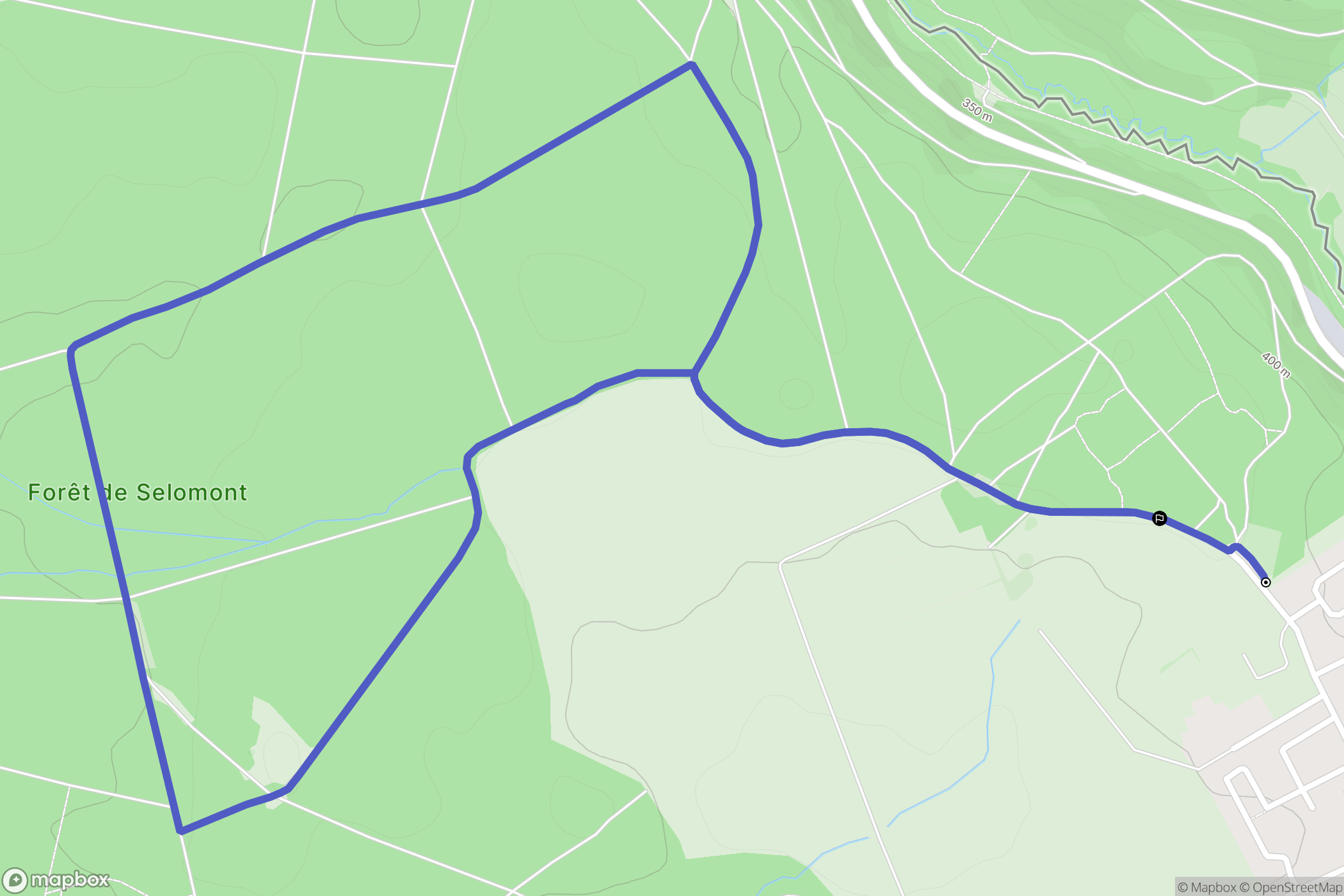 Hussigny-Godbrange : carte du parcours de randonnée - France