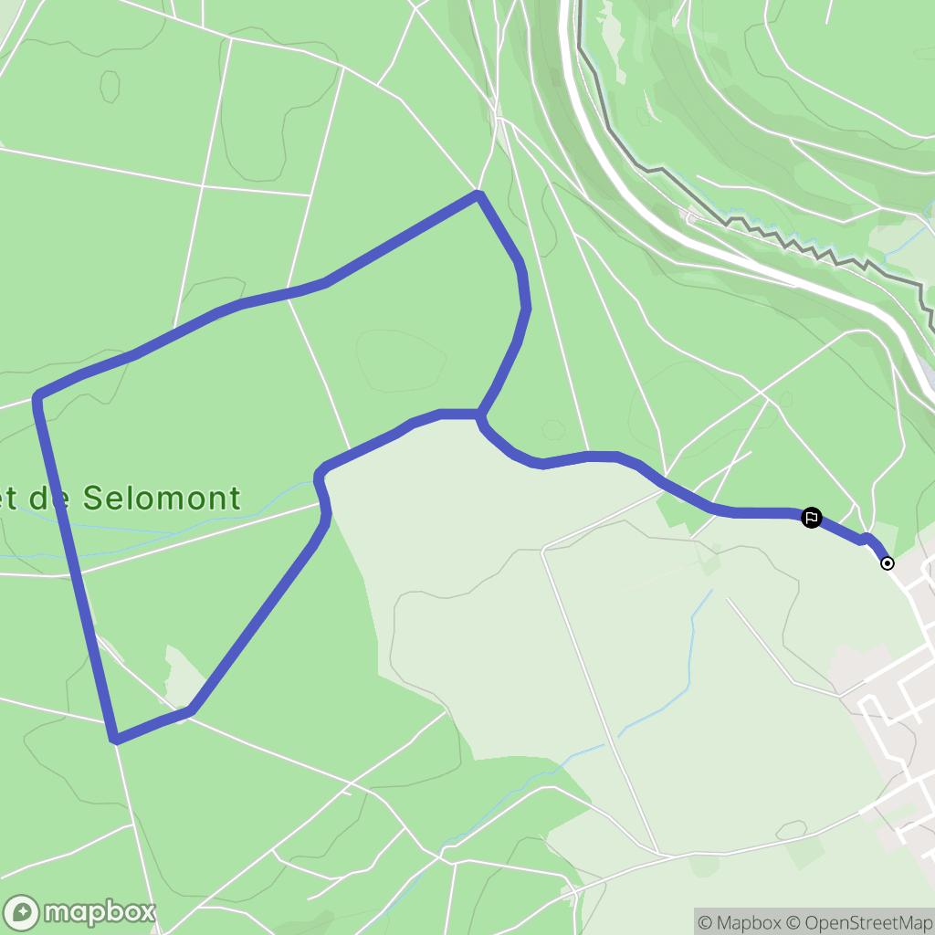 Hussigny-Godbrange : carte du parcours de randonnée - France