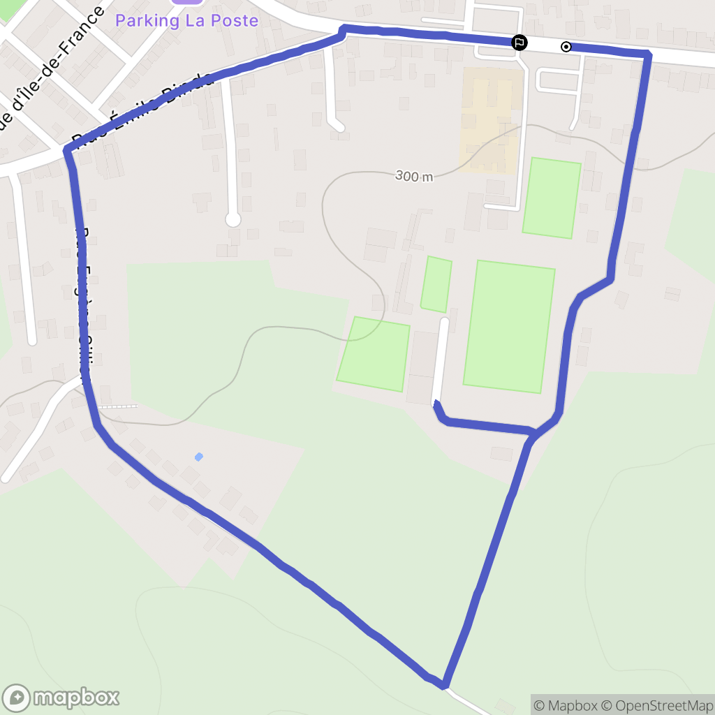 Trieux : carte du parcours de randonnée - France