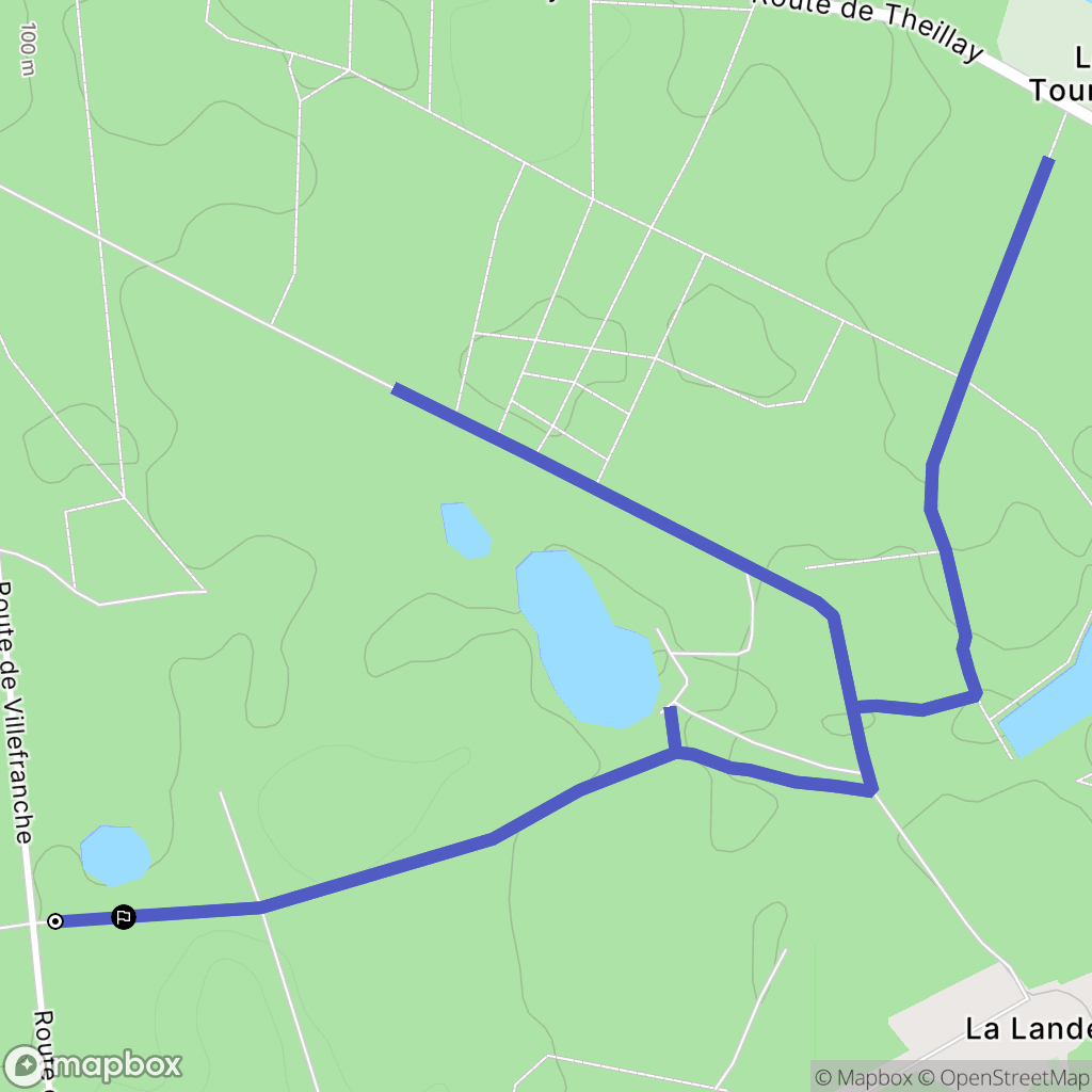 Villeherviers : carte du parcours de randonnée - France