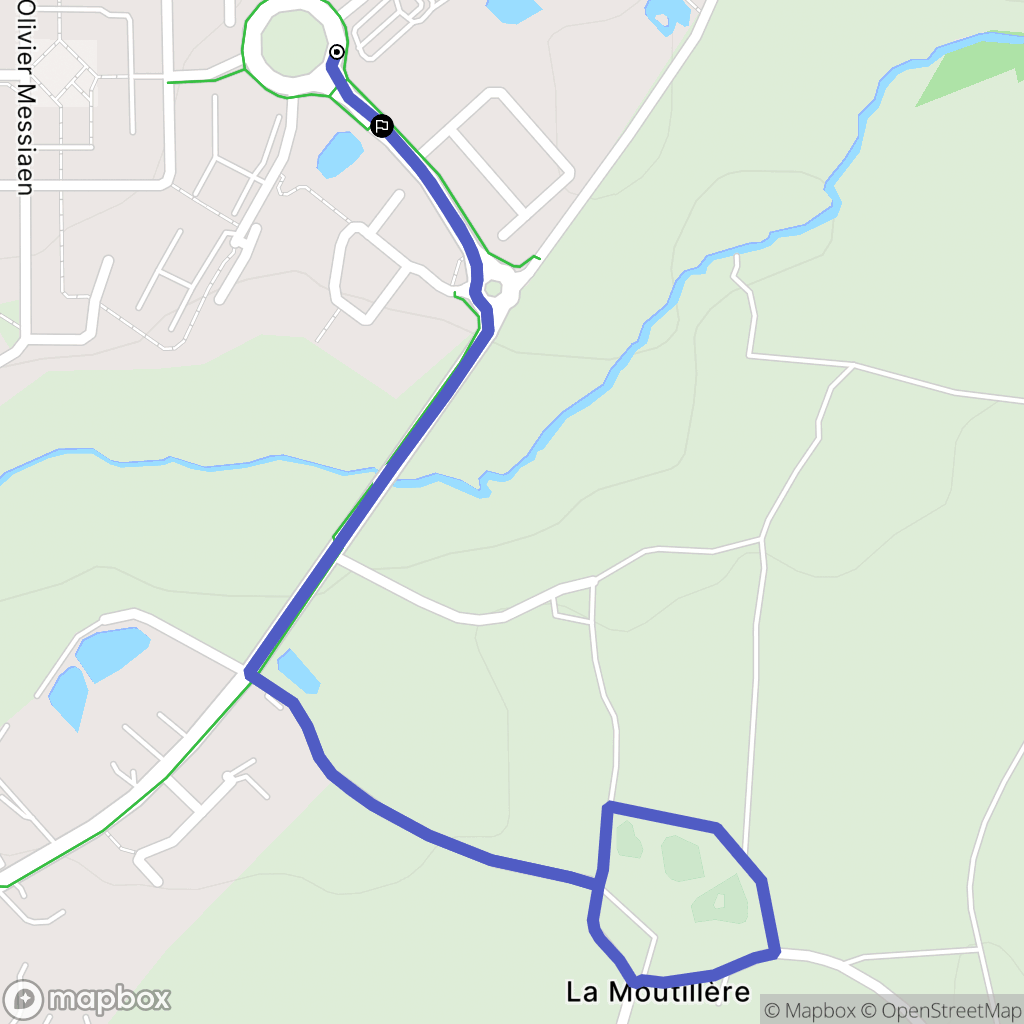 La Roche-sur-Yon : carte du parcours de randonnée - France
