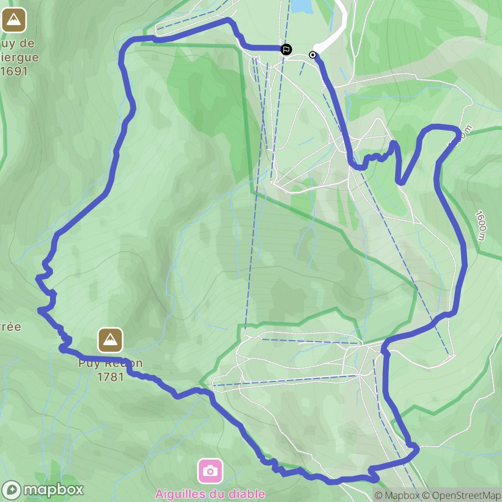 Mont-Dore : carte du parcours de randonnée - France