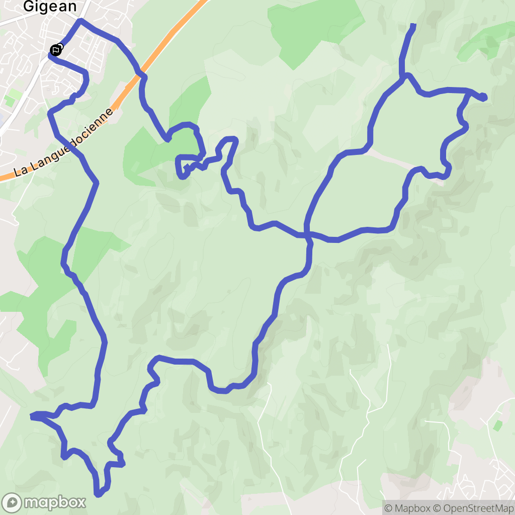 Gigean : carte du parcours de randonnée - France