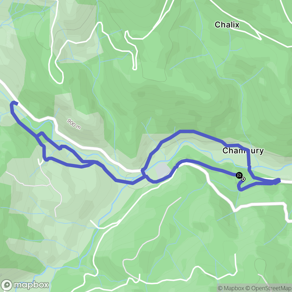 Saint-Martial : carte du parcours de randonnée - France