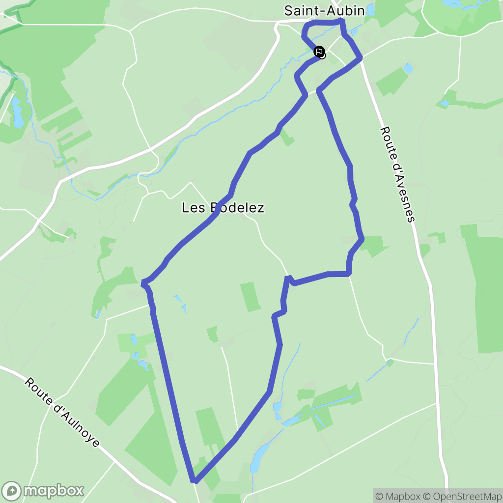 Saint-Aubin : carte du parcours de randonnée - France