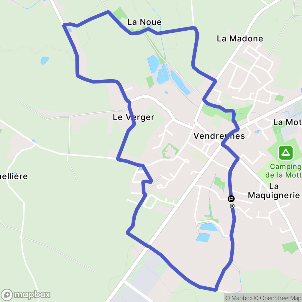 Vendrennes : carte du parcours de randonnée - France