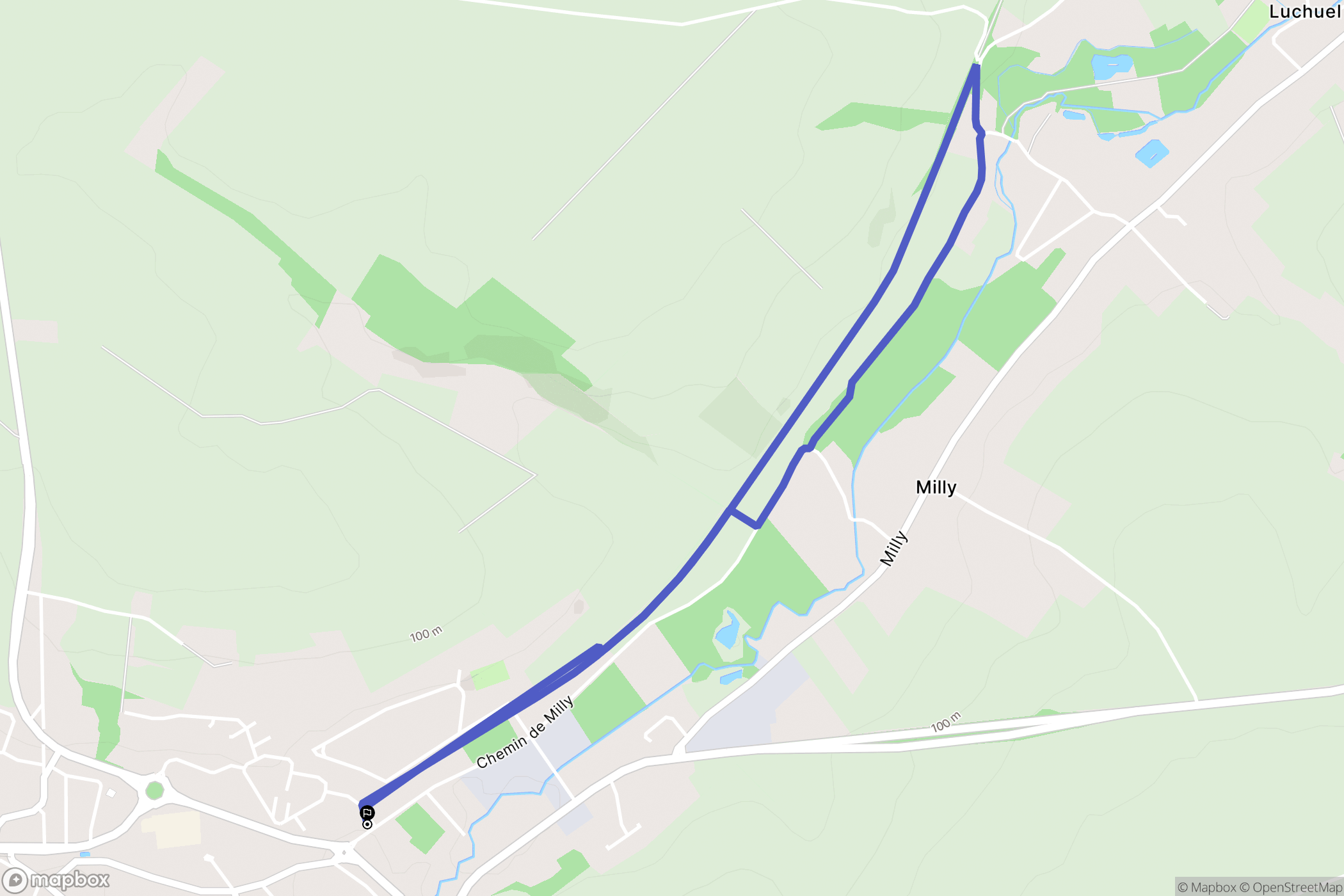 Doullens : carte du parcours de randonnée - France