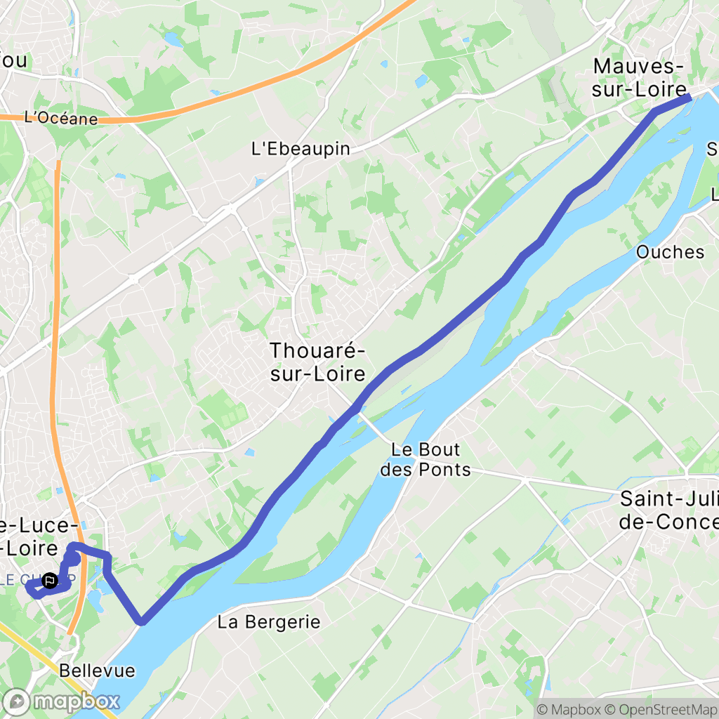 Sainte -Luce -sur-Loire : carte du parcours de randonnée - France